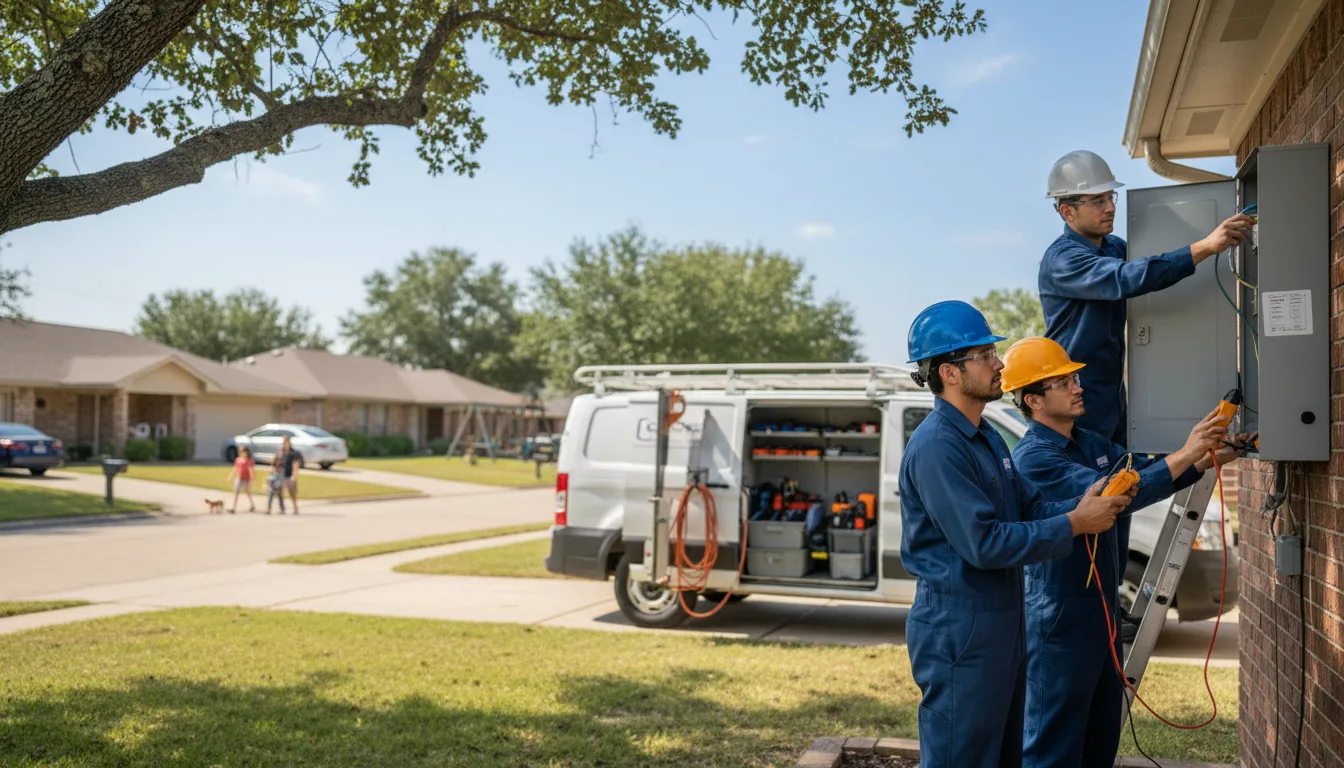 Certified electrician providing emergency electrical services in Crockett, TX